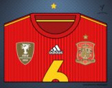 Camiseta del mundial de fútbol 2014 de España