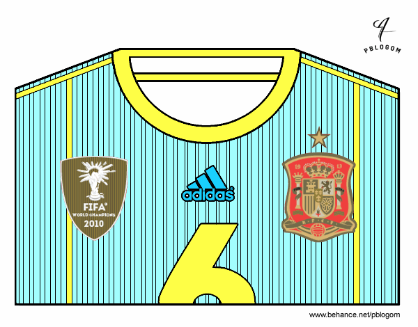 Camiseta del mundial de fútbol 2014 de España