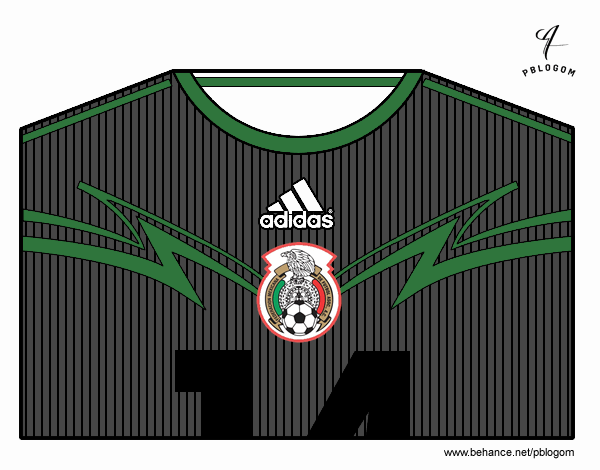 Camiseta del mundial de fútbol 2014 de México