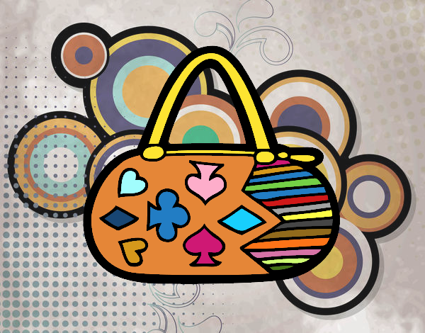 Clutch con motivos de cartas