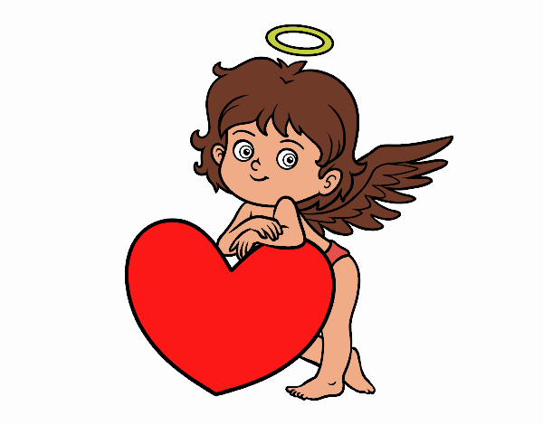 Cupido y un corazón