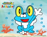 Froakie saludando