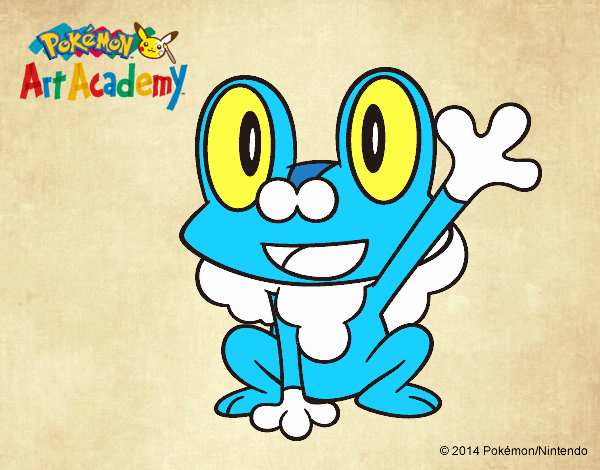 Froakie saludando