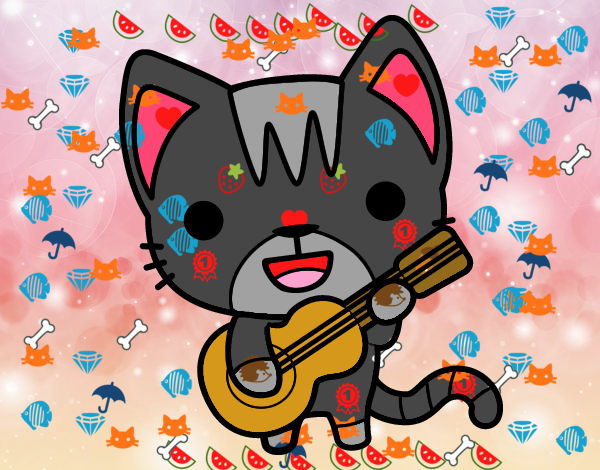 Gato guitarrista