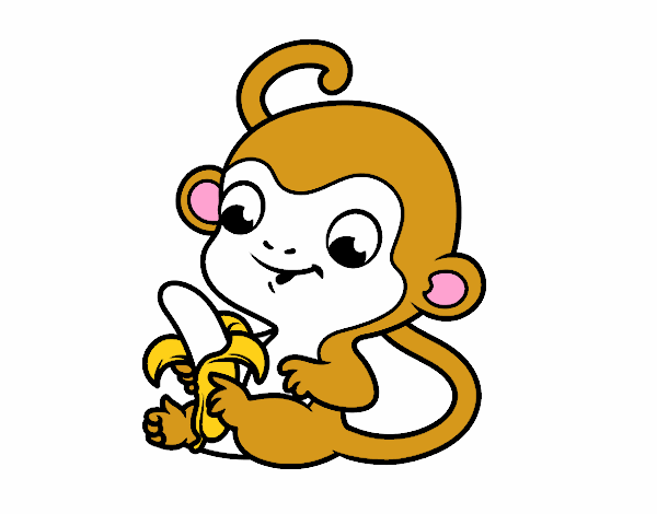 Monito con plátano