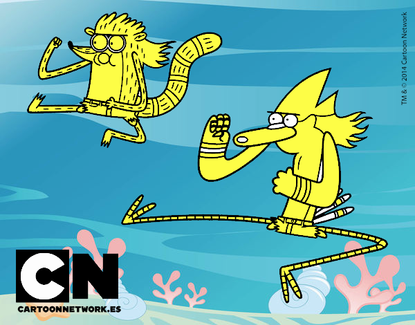 Mordecai y Rigby karatekas