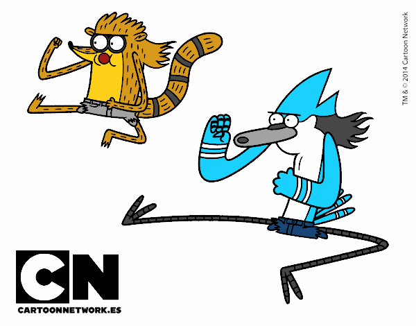 Mordecai y Rigby karatekas