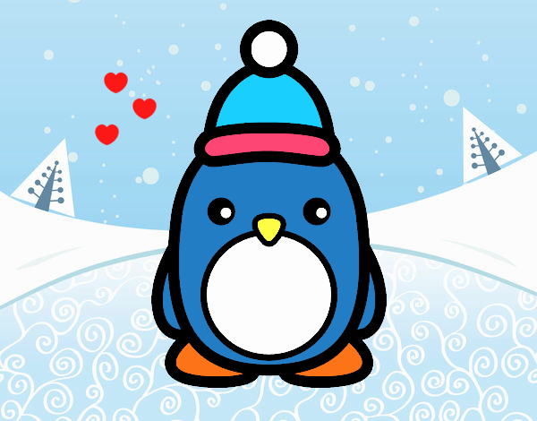 Pingüino navideño