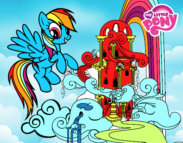 Rainbow Dash en su palacio