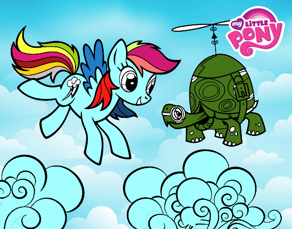 Rainbow Dash y la tortuga tanque