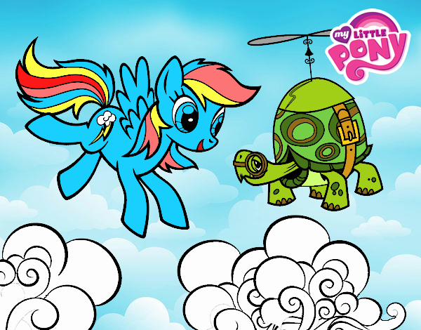 Rainbow Dash y la tortuga tanque