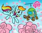 Rainbow Dash y la tortuga tanque