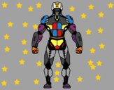 Robot luchador de espaldas