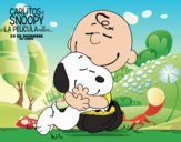 Snoopy y Carlitos abrazados