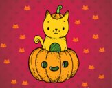 Un gatito de Halloween