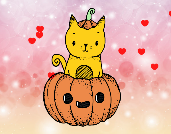 Un gatito de Halloween