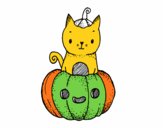 Un gatito de Halloween