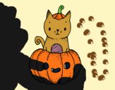 Un gatito de Halloween