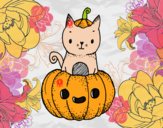 Un gatito de Halloween