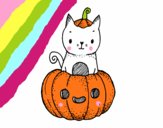 Un gatito de Halloween