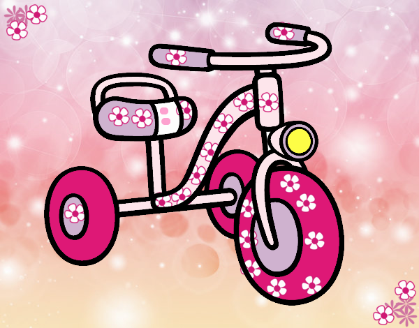 bicicleta de flores para niñas