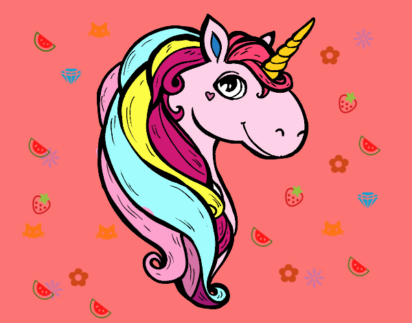 unicornio de colore