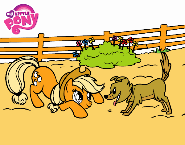 Applejack y Winona