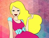 Barbie con su vestido con lazo