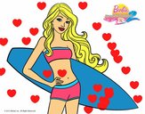 Barbie con tabla de surf