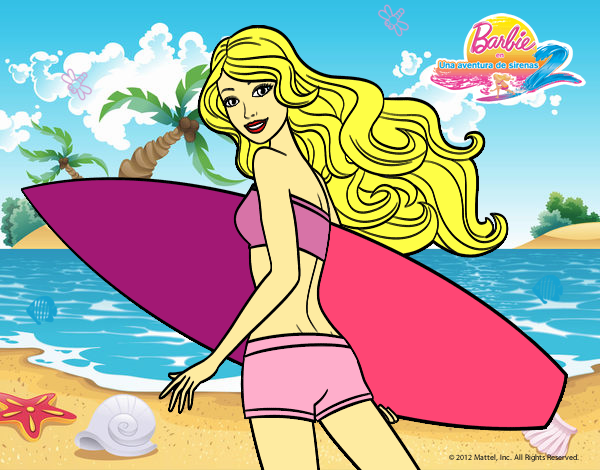 Barbie surfera