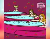 Barbie y sus amigas en el jacuzzi