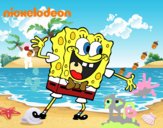 Bob Esponja saludando