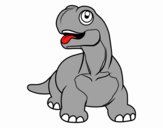 Diplodocus con la lengua fuera