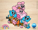 Gumball y amigos contentos