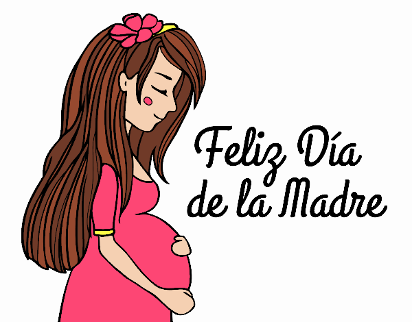 Mamá embarazada en el día de la madre