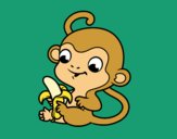 Monito con plátano