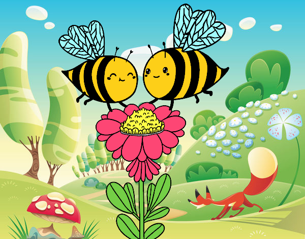 Pareja de abejas