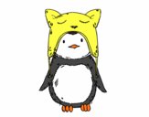 Pingüino con gorrito divertido