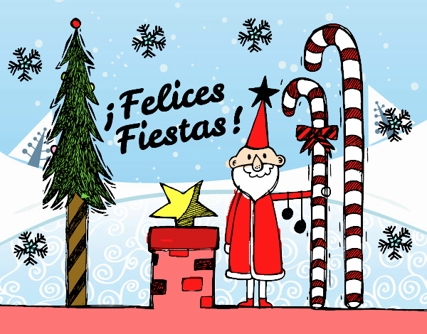 Postal Felices Fiestas