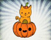 Un gatito de Halloween