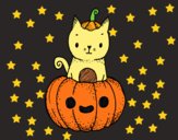 Un gatito de Halloween