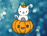 Un gatito de Halloween