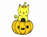 Un gatito de Halloween