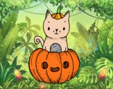 Un gatito de Halloween