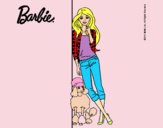 Barbie con cazadora de cuadros