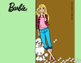 Barbie con cazadora de cuadros