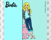 Barbie con cazadora de cuadros