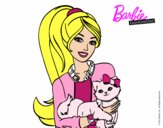 Barbie con su linda gatita