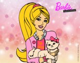 Barbie con su linda gatita