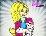 Barbie con su linda gatita